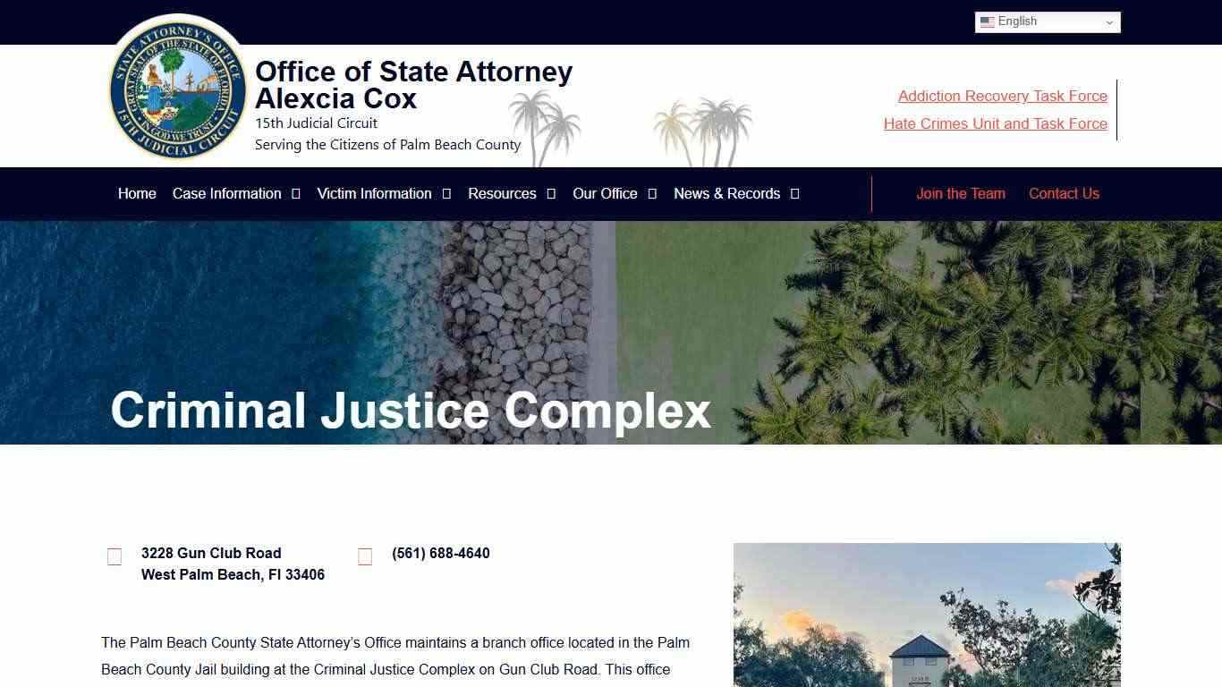 Criminal Justice Complex – Office of State Attorney 15th Judicial Circuit